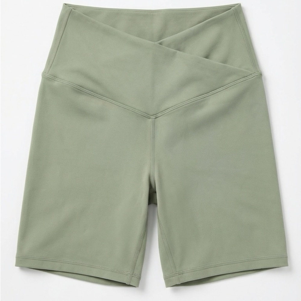 Aerie Sage Green Bike Shorts